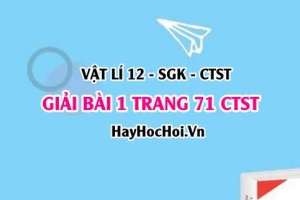 Giải bài 1 trang 71 Vật lí 12 Chân trời sáng tạo